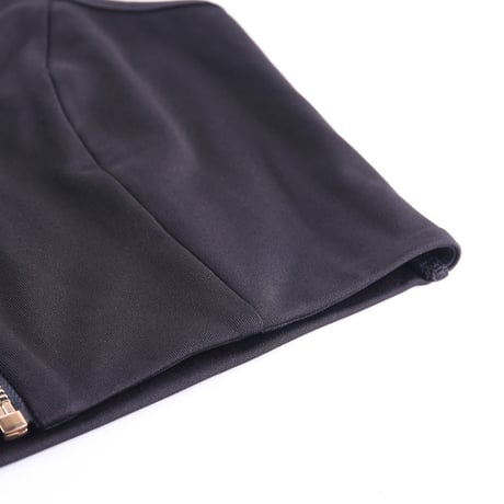 2色 Front Zipper Top
