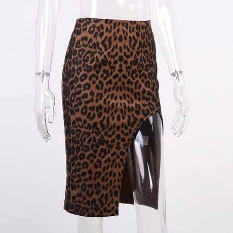 Leopard スリットスカート