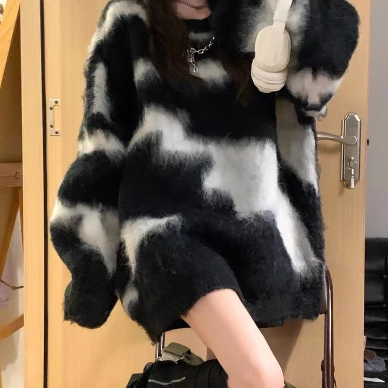 Black x White ファーニット | PLASTIC BUNNY Black x White ファーニット | PLASTIC BUNNY