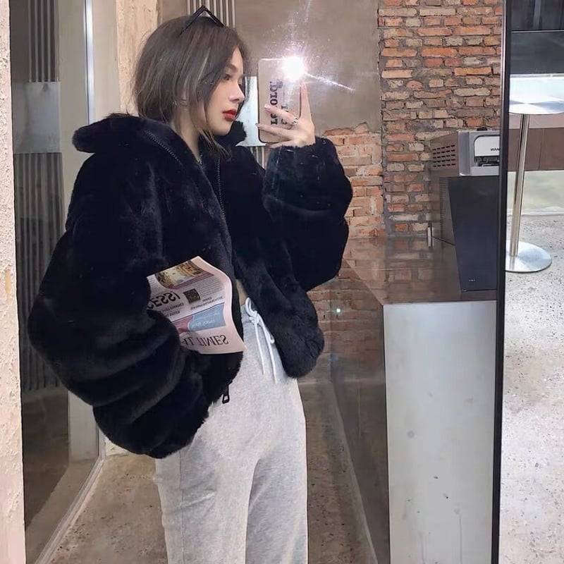 threetimes bunny fur coat ブラック　21 FR(13)NDS/フレンズ/Rabbit Fur PK | ROYAL FLASH（ロイヤルフラッシュ