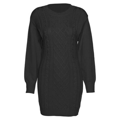 3色 Cutting Knit Dress