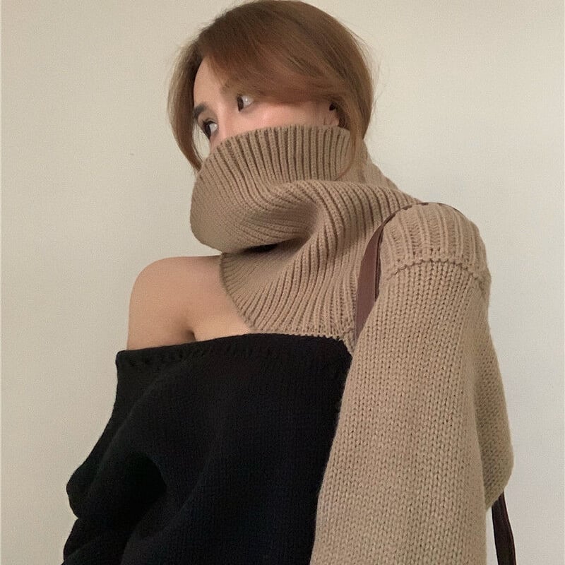 新品CLANE 2WAY OFF SHOULDER KNIT TOPS ブラウン CLANE 2WAY OFF SHOULDER KNIT TOPS ブラウン（CLANE 2WAY OFF