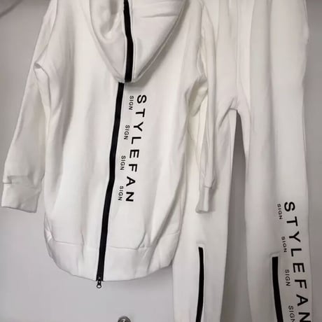 8色 Stylish Back Zipper 上下セットアップ