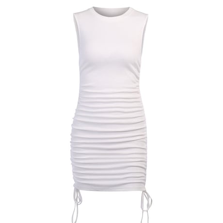 5色 Side-Gather Dress One-Piece