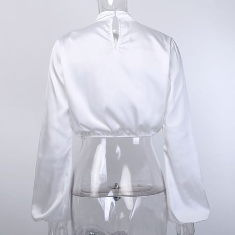 2色 Balloon High-Neck Top