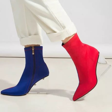 2色 Stylish Two-tone ブーツ