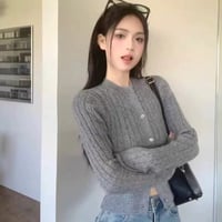 2色 ボタンダウン ニット