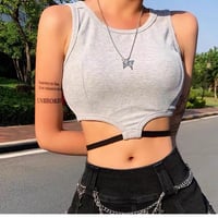 Strapped Cut out Top