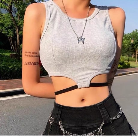 Strapped Cut out Top