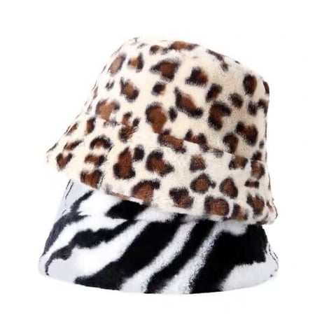 7色 Fluffy Animal バケットハット