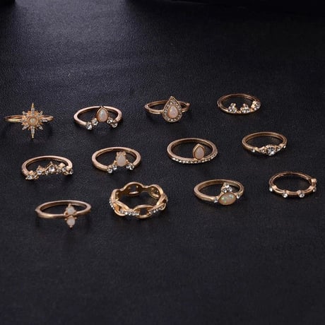 12ピース Bohemian リングセット