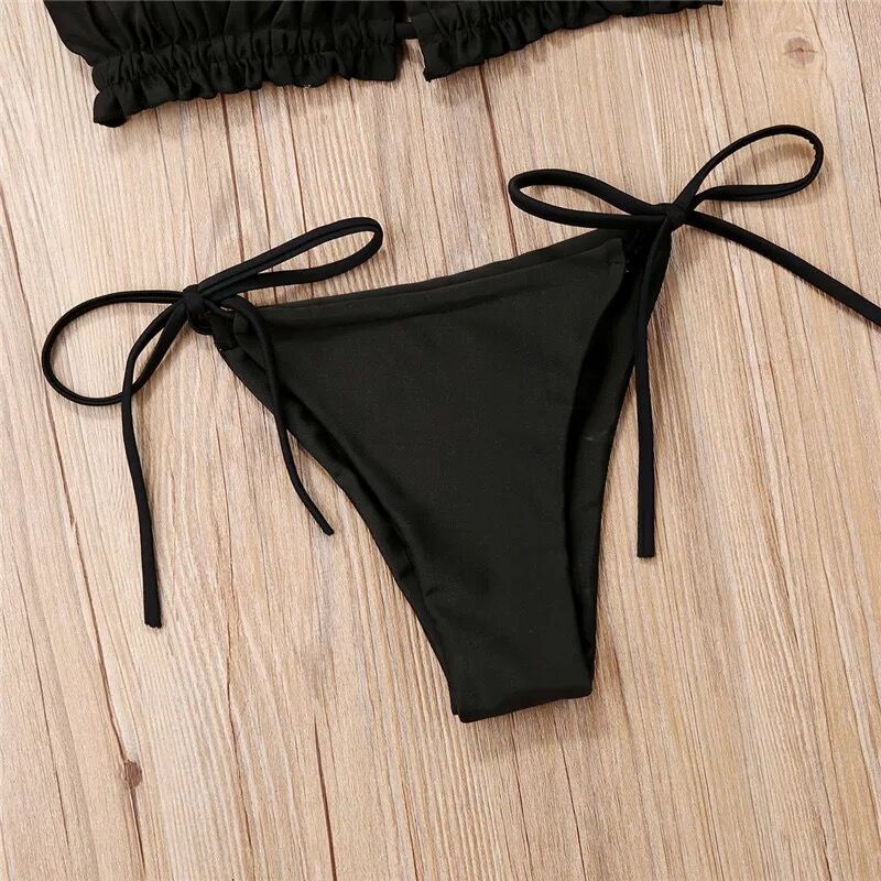 Beach Bunny ブラックビジュー水着 S ブラック セクシー ビキニ 水着 | PLASTIC BUNNY