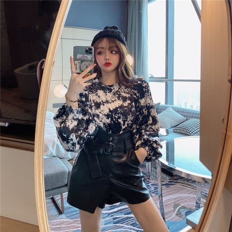 2色 バルーンスリーブ Tie-dye Top