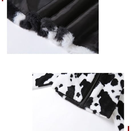 Cow Print Fur jakcet