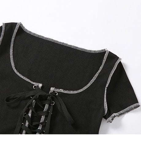 2色 Lace Me Up Top