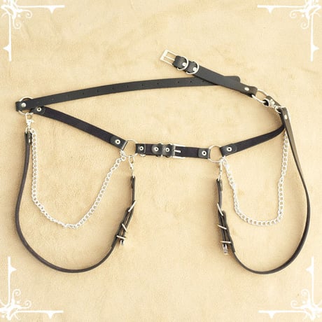 レザー ベルト サスペンダー Body Chain