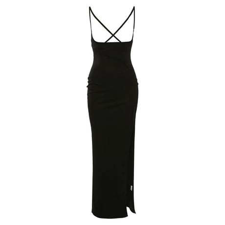 Side Slit ロングドレス ワンピース