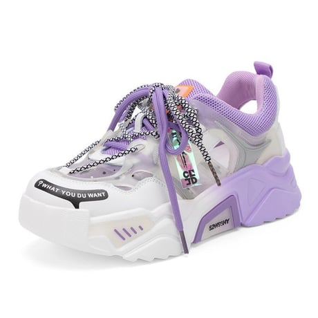 Purple シースルー プラットフォーム スニーカー