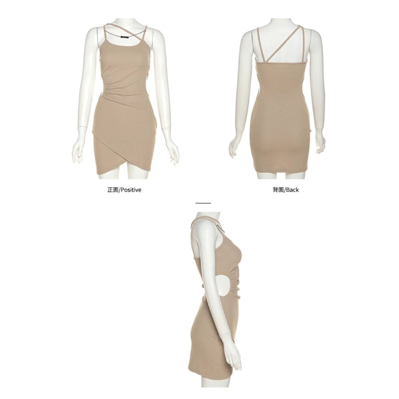 ワンピース Poly Dupion Strap Frilled Dress Poly Dupion Strap Frilled Dress | Pasand by ne Quittez pas