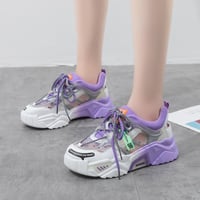 Purple シースルー プラットフォーム スニーカー