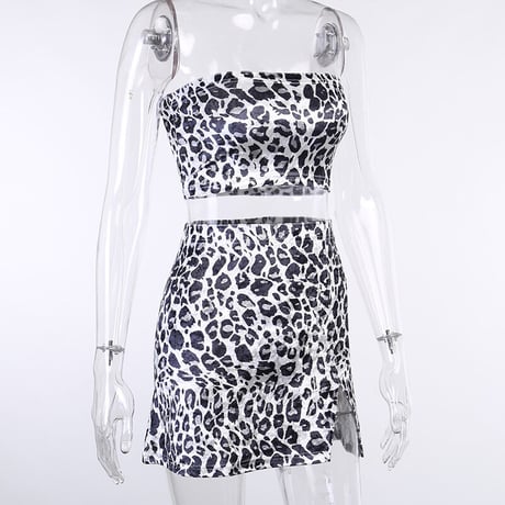 Leopard Top Skirt Sets