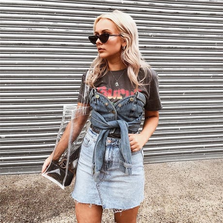 変形 Denim ビスチェ Top