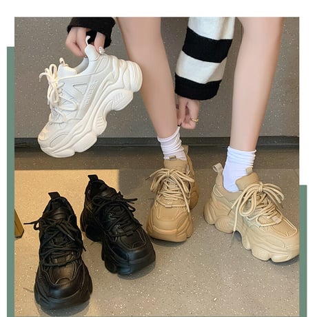 3色 Platform Sneakers