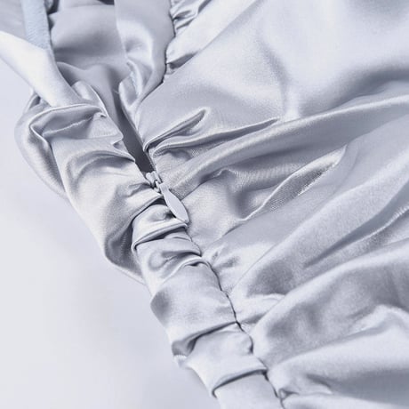 Silky Silver ワンピースドレス