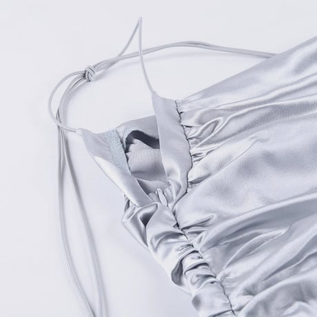 Silky Silver ワンピースドレス