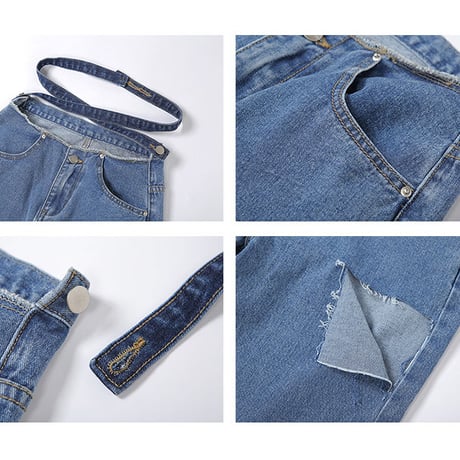 2色 Ripped Denim Pants