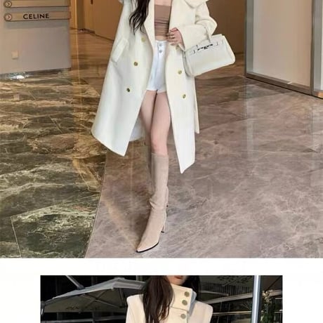 2色 Stylish ロングコート