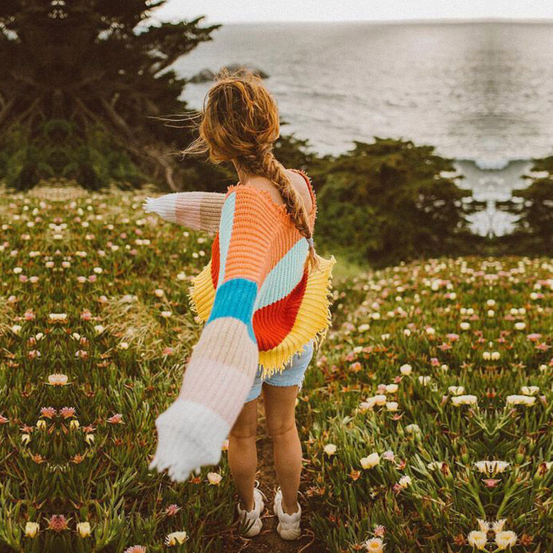 カラフル かぎ編み ニット セーター | PLASTIC BUNNY