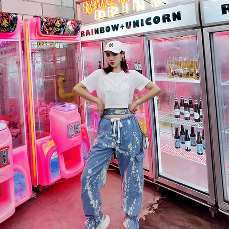 Painted Denim Pants