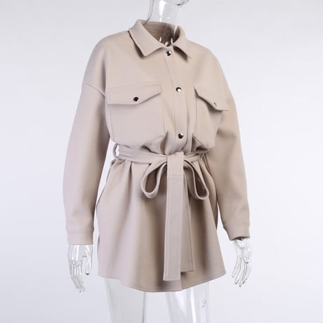3色 Stylish Trench Coat