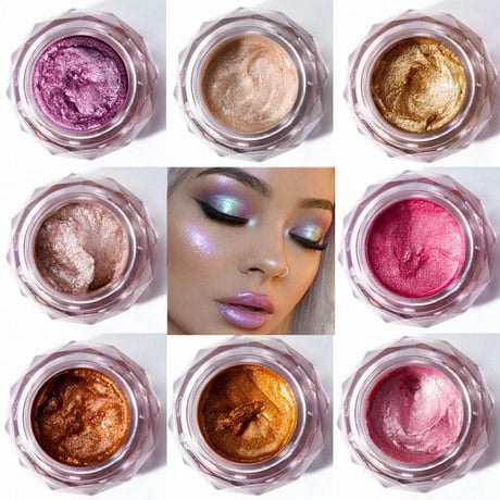 8色 Glitter Glow Cream アイシャドウ ハイライター