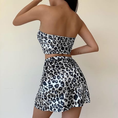 Leopard Top Skirt Sets