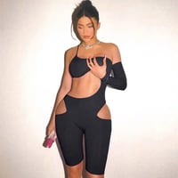 セクシー ランダムカット ボディスーツ