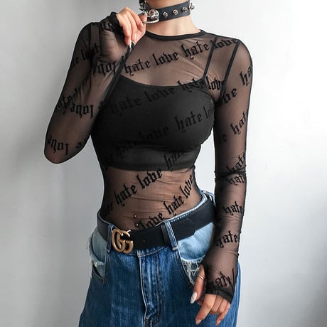 Love Hate Mesh Top