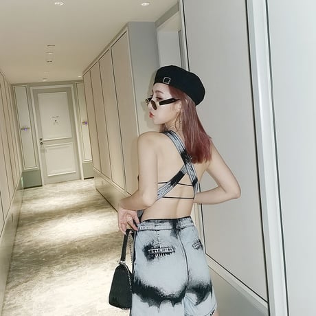 Tie-Dye Denim All-in-One サロペット