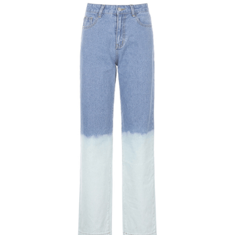 Two-tone Denim Pants