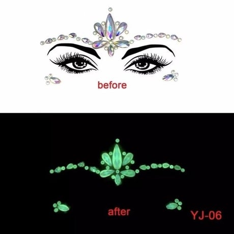 12種類 発光 フェイスシール