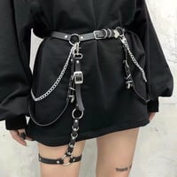 レザー ベルト サスペンダー Body Chain