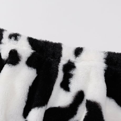 Cow Print Fluffy Pants