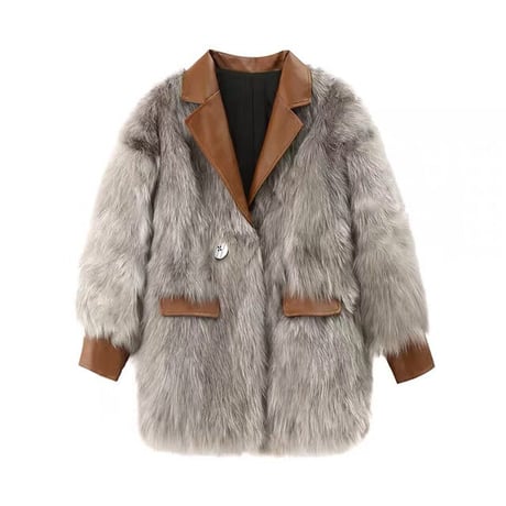 3色 FAUX FUR ブレザージャケット