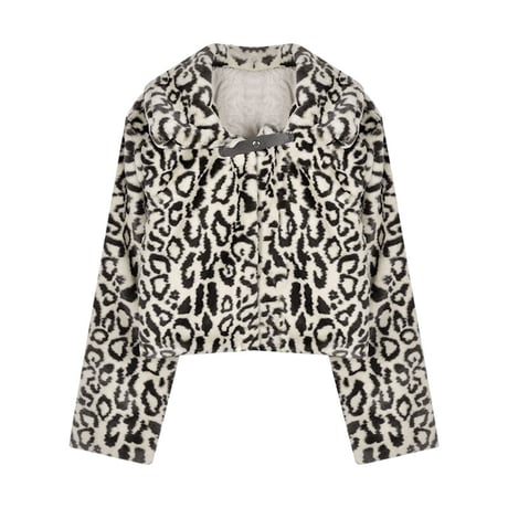 Leopard Print Fur jakcet
