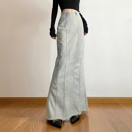 Denim フレアスカート