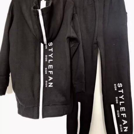 8色 Stylish Back Zipper 上下セットアップ