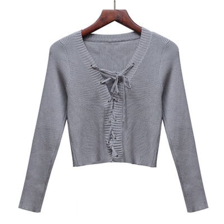 4色 Lace up Top