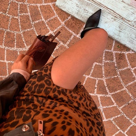 Leopard スリットスカート