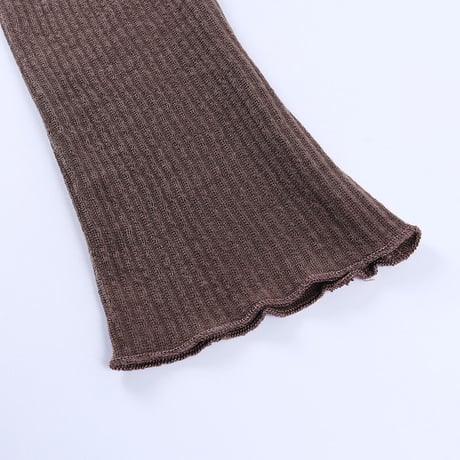 2色 Knit カッティング Long Dress One-piece